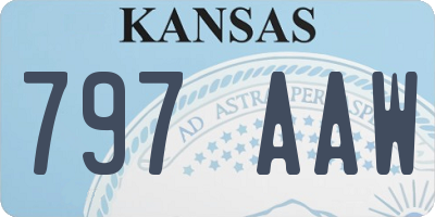 KS license plate 797AAW
