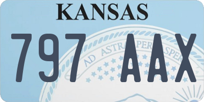 KS license plate 797AAX