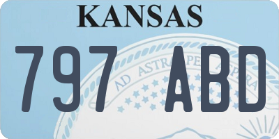 KS license plate 797ABD