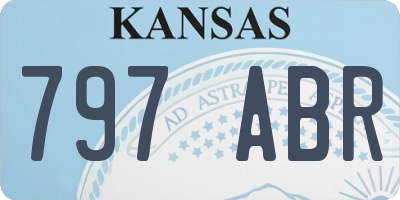 KS license plate 797ABR