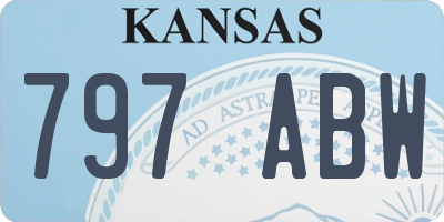 KS license plate 797ABW