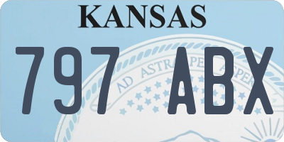 KS license plate 797ABX