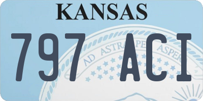 KS license plate 797ACI