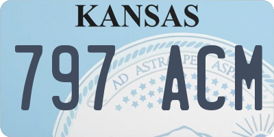 KS license plate 797ACM