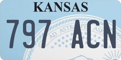 KS license plate 797ACN
