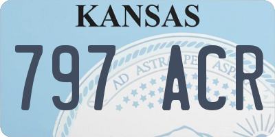 KS license plate 797ACR