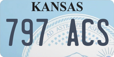 KS license plate 797ACS