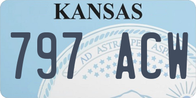 KS license plate 797ACW