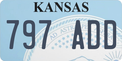 KS license plate 797ADD