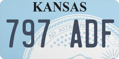 KS license plate 797ADF