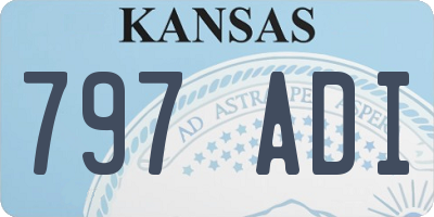 KS license plate 797ADI
