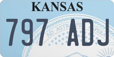 KS license plate 797ADJ