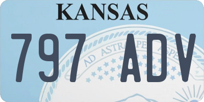 KS license plate 797ADV