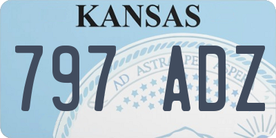 KS license plate 797ADZ