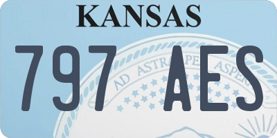 KS license plate 797AES