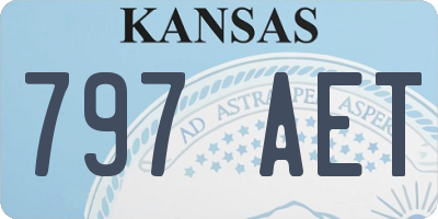 KS license plate 797AET