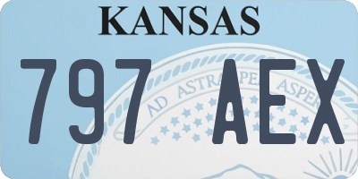 KS license plate 797AEX
