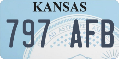 KS license plate 797AFB