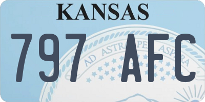 KS license plate 797AFC
