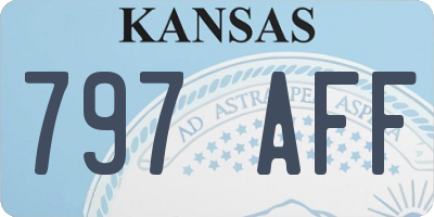 KS license plate 797AFF