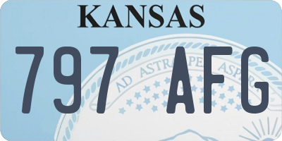 KS license plate 797AFG