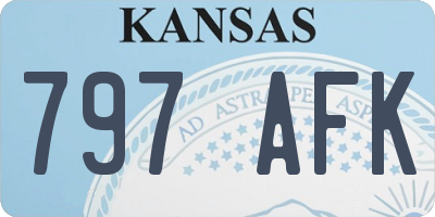 KS license plate 797AFK