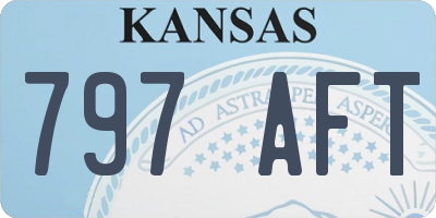 KS license plate 797AFT