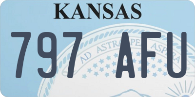 KS license plate 797AFU