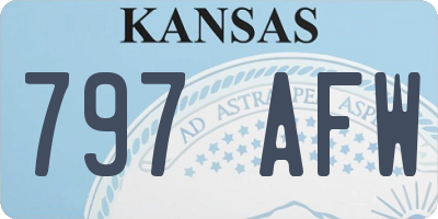 KS license plate 797AFW