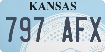 KS license plate 797AFX