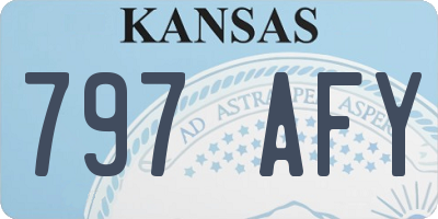 KS license plate 797AFY