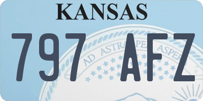 KS license plate 797AFZ
