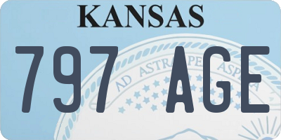 KS license plate 797AGE