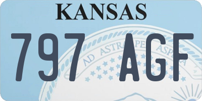 KS license plate 797AGF