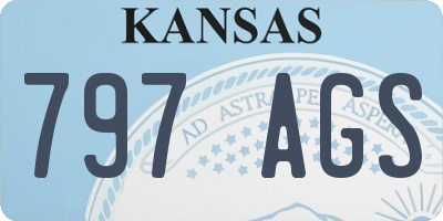 KS license plate 797AGS