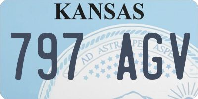 KS license plate 797AGV