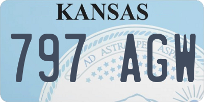 KS license plate 797AGW