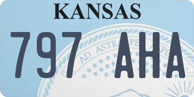 KS license plate 797AHA