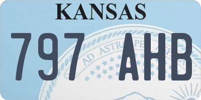 KS license plate 797AHB