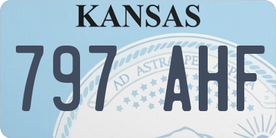 KS license plate 797AHF