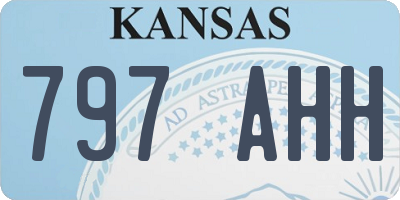 KS license plate 797AHH
