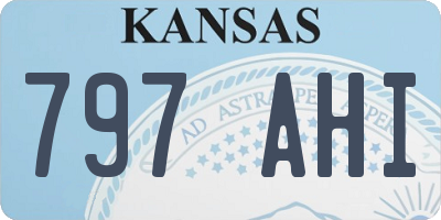 KS license plate 797AHI