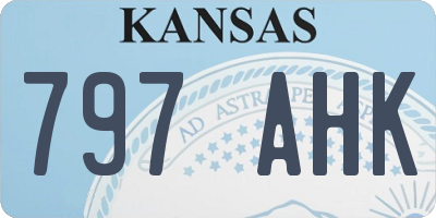 KS license plate 797AHK