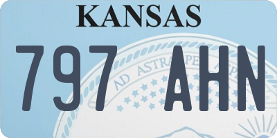KS license plate 797AHN