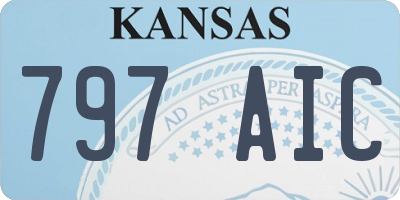 KS license plate 797AIC