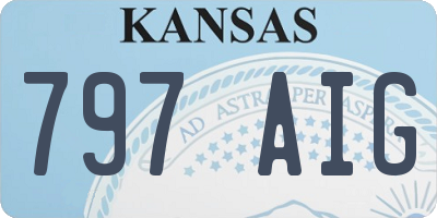KS license plate 797AIG