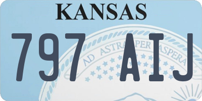 KS license plate 797AIJ