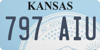 KS license plate 797AIU