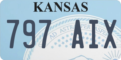 KS license plate 797AIX