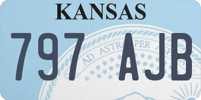 KS license plate 797AJB
